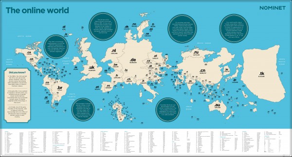 Domain Name Map of the World